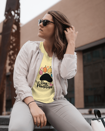 Stay Pawsitive | Women T-Shirt
