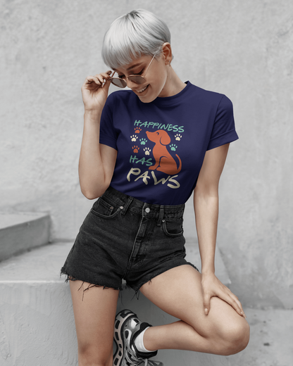 Happiness Has Paws | Unisex T-Shirt | Pet Lover