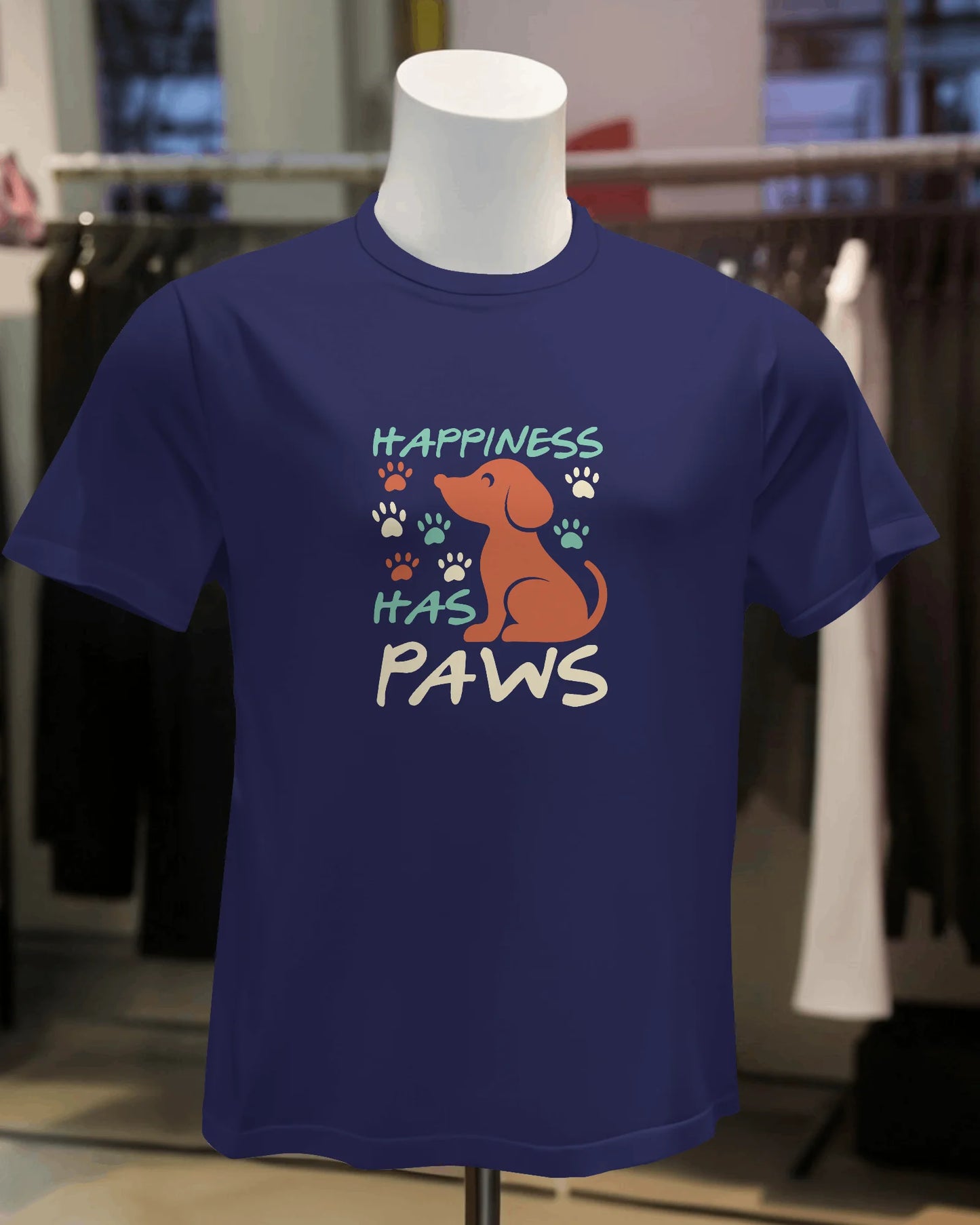 Happiness Has Paws | Unisex T-Shirt | Pet Lover