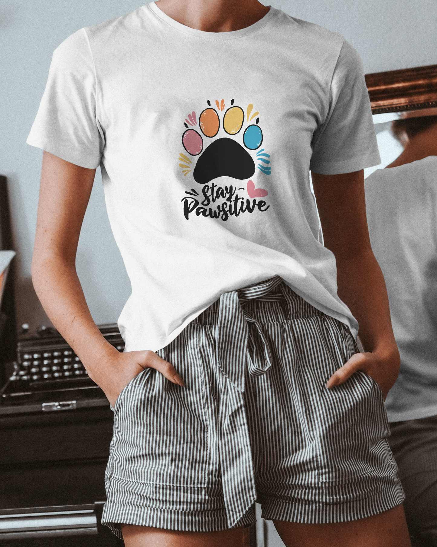 Stay Pawsitive | Women T-Shirt